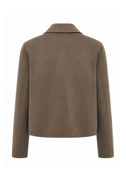 Frank Walder Taupe Faux Suede Jacket