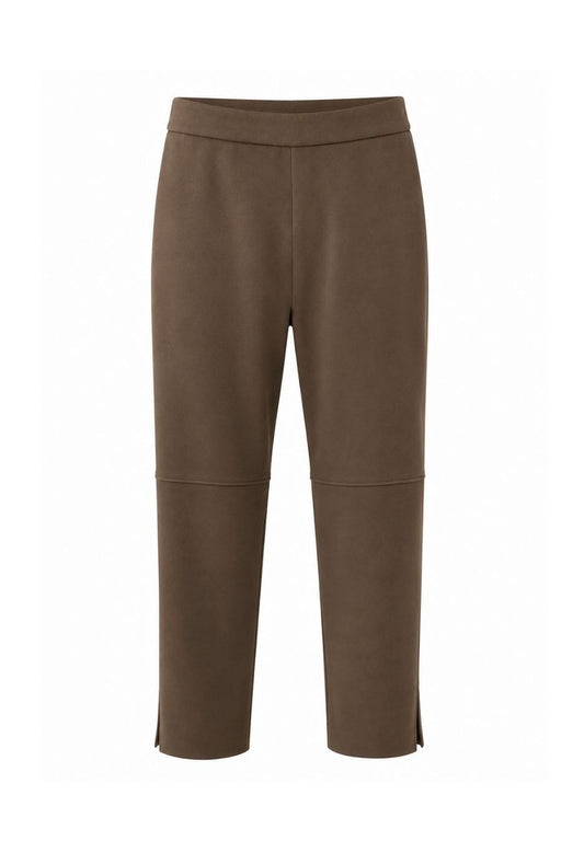 Frank Walder Taupe Faux Suede Trousers