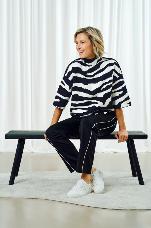 Frank Walder Zebra Print Knit