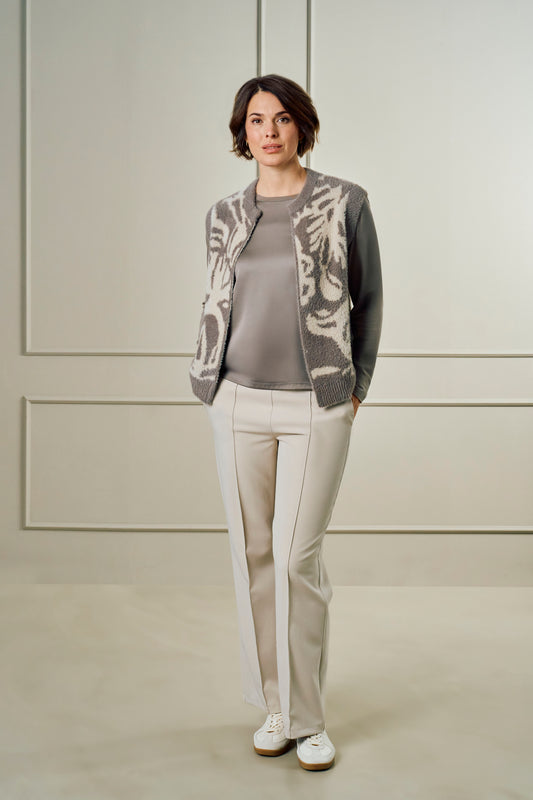 Frank Walder Taupe Satin Top