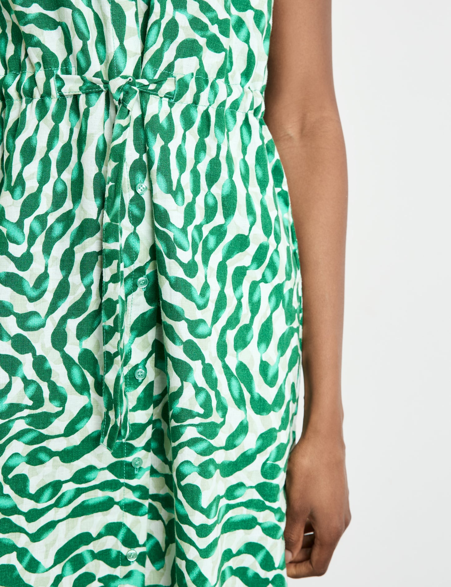Gerry Weber Short Sleeve Green Print Dress