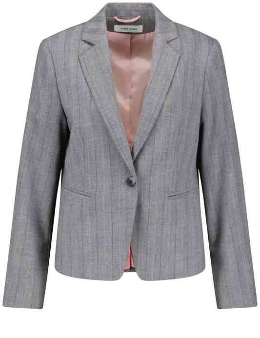 Gerry Weber FIg Stripe Gray Blazer Jacket