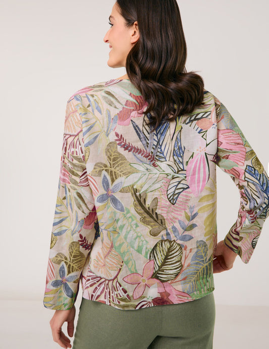 Gerry Weber Floral Print Tunic Linen Top