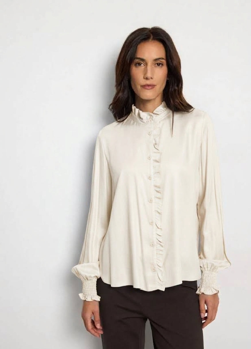 TINTA Cream Taina Ruffle Blouse