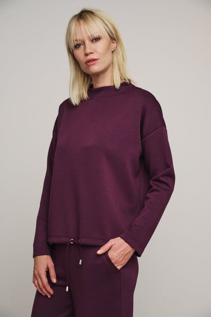 Rino and Pelle Hugo Plum High Neck Sweatshirt