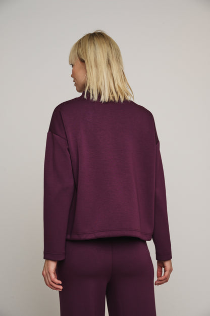 Rino and Pelle Hugo Plum High Neck Sweatshirt