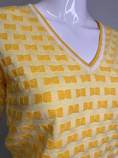 LEO&UGO Yellow V-Neck T-Shirt