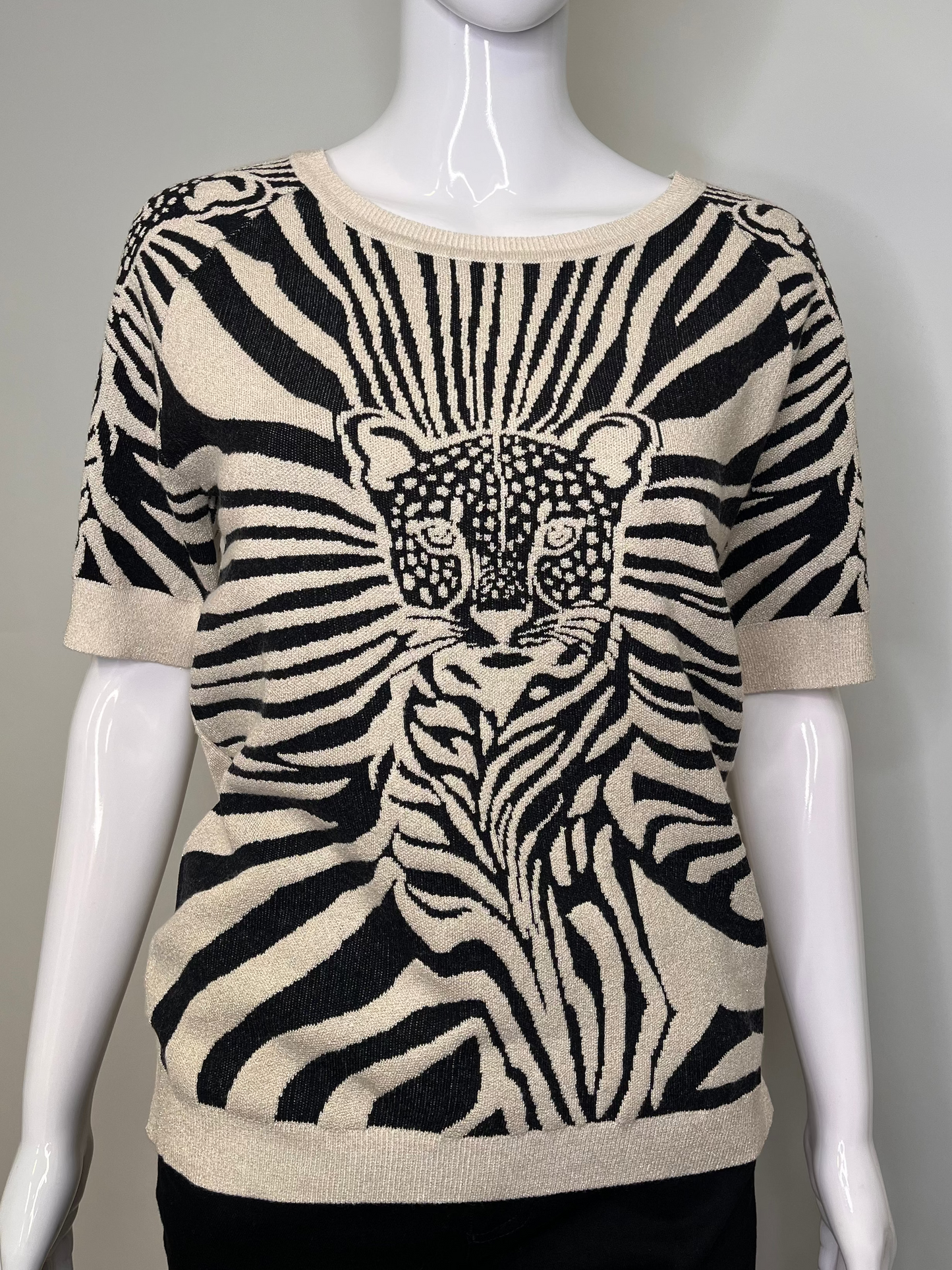 LEO&UGO Jaguar Print Sweater