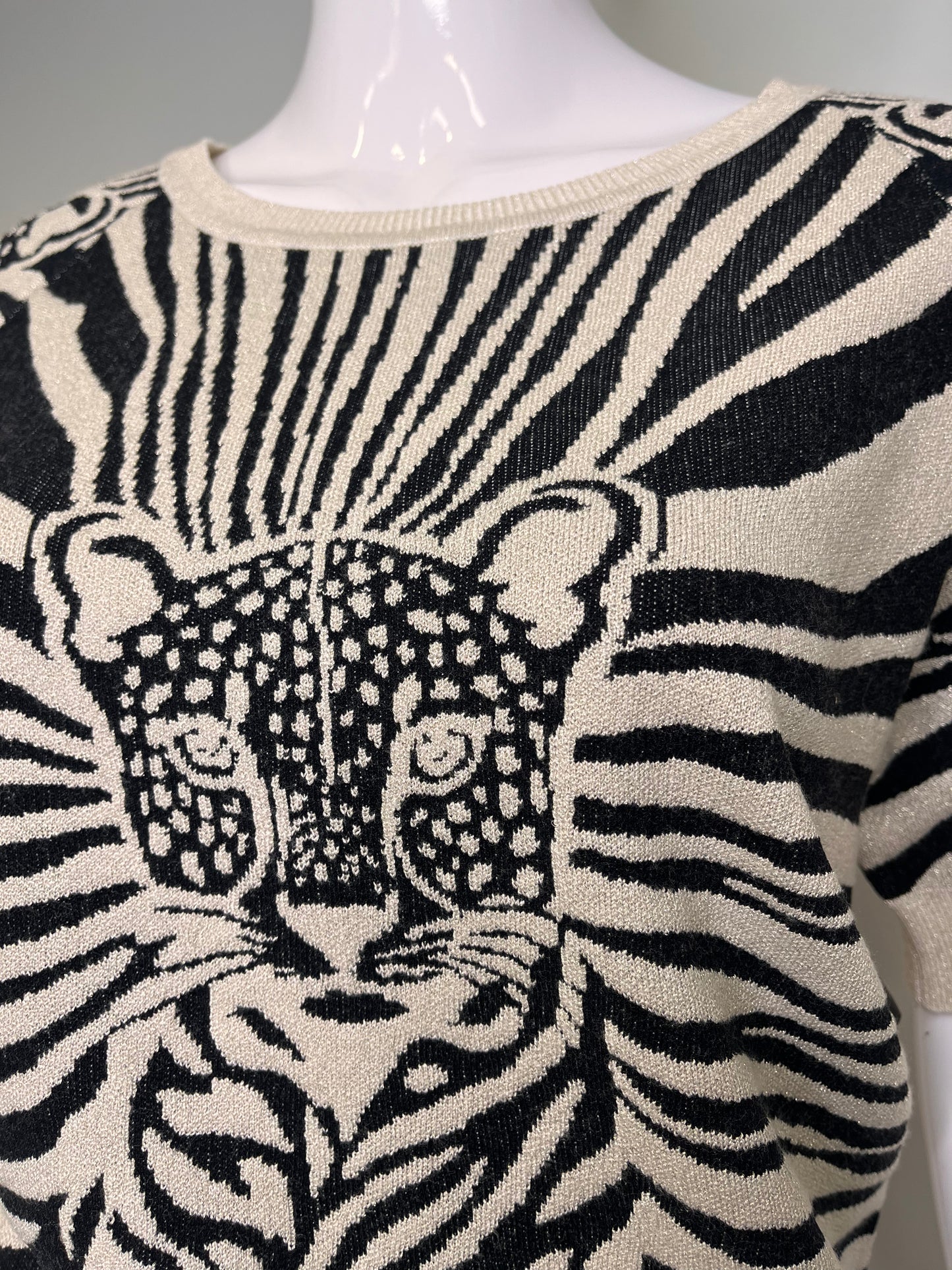 LEO&UGO Jaguar Print Sweater