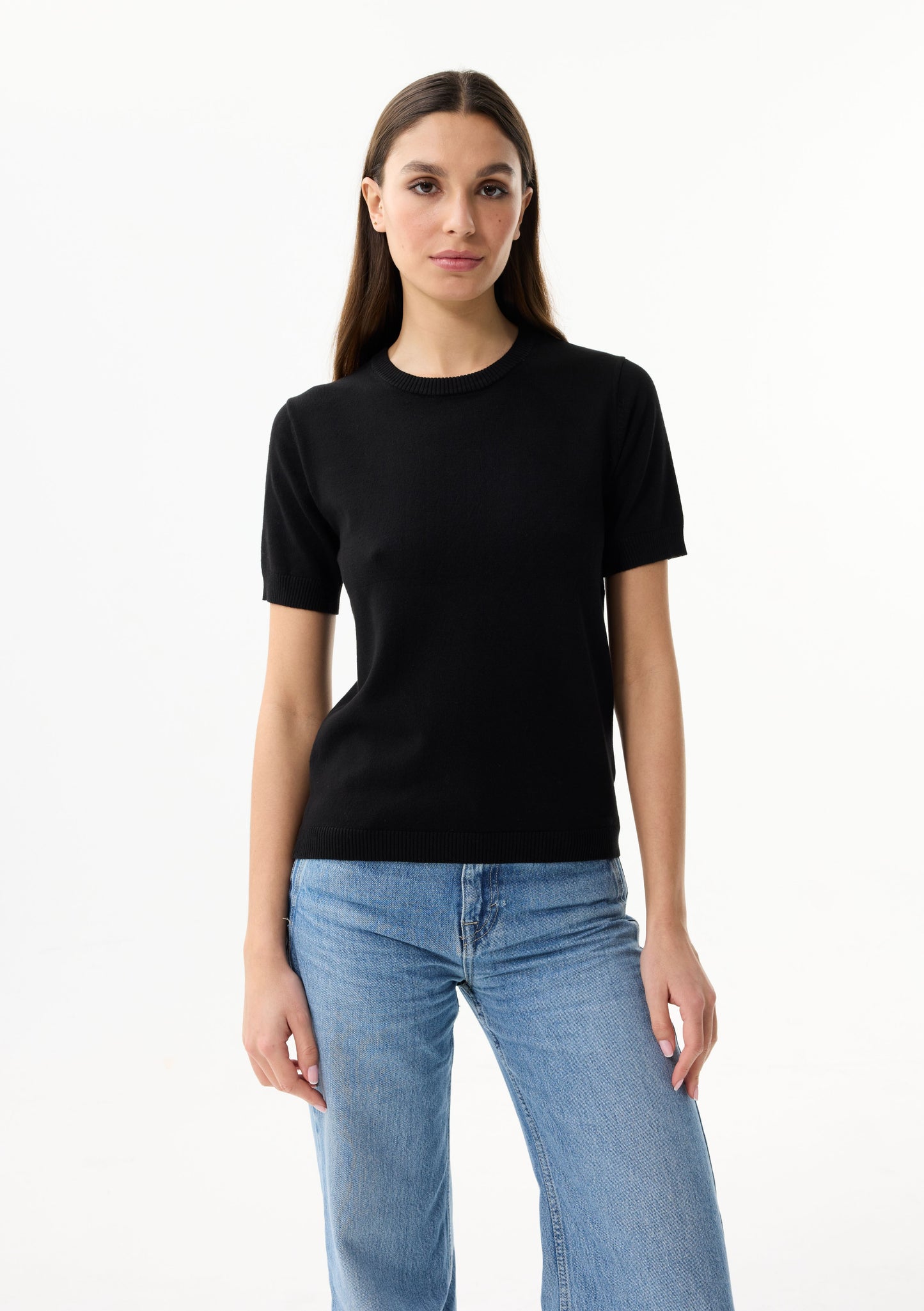 LEO&UGO White Trim Black Twinset