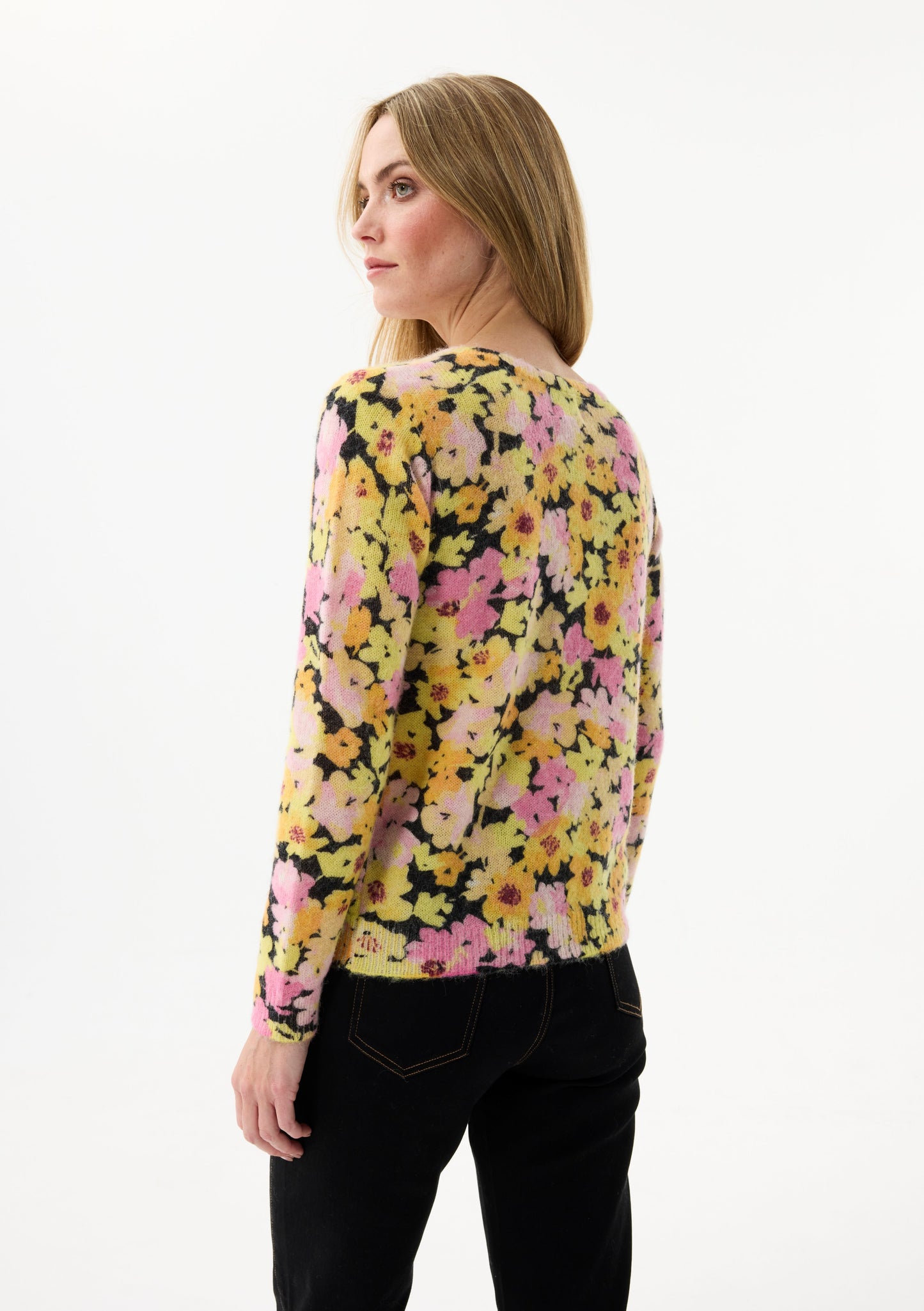LEO&UGO Yellow Button Knit