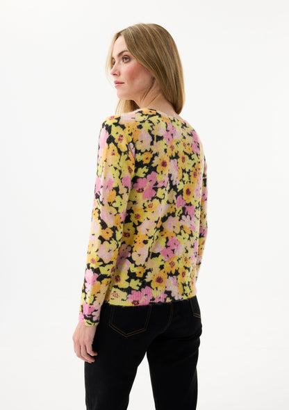 LEO&UGO Yellow Button Knit