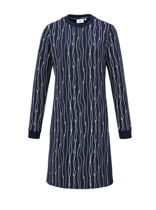 HV Society Navy Printed Dress