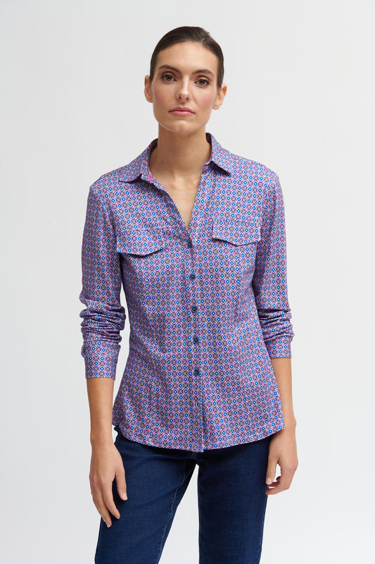 TINTA Purple Laureta Printed Shirt