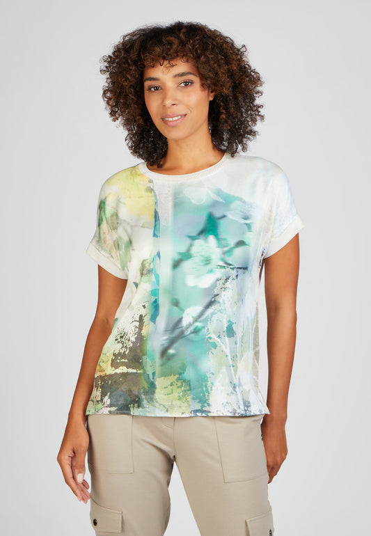 Le Comte Abstract Print T-Shirt