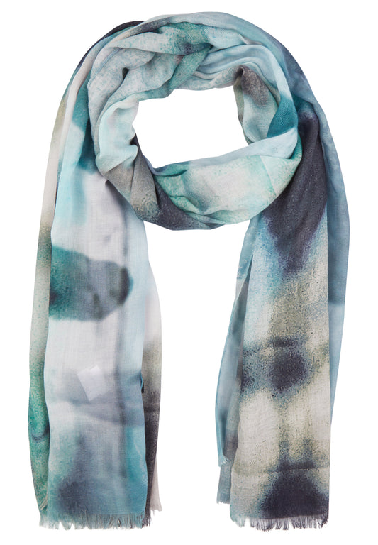 Le Comte Green and Grey Scarf