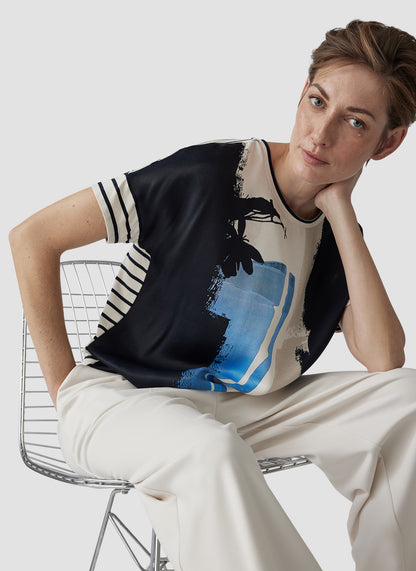 Le Comte Blue Detail T-Shirt