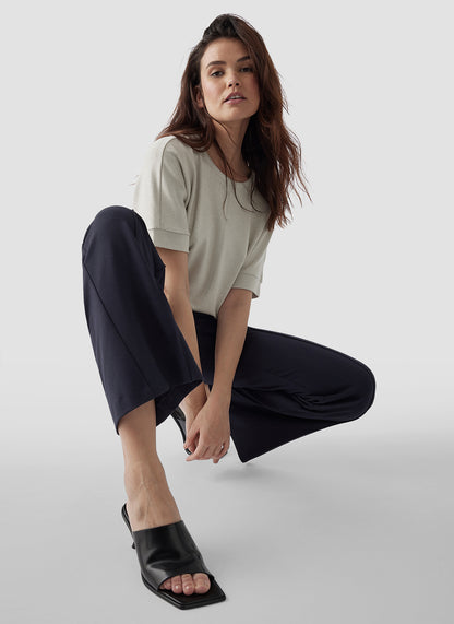 Le Comte Champagne Lurex Knit Top