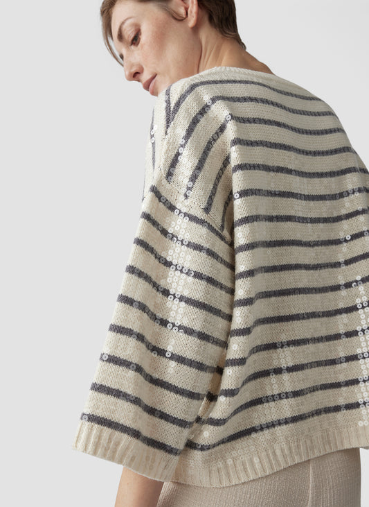 Le Comte Sequined Knit Jumper