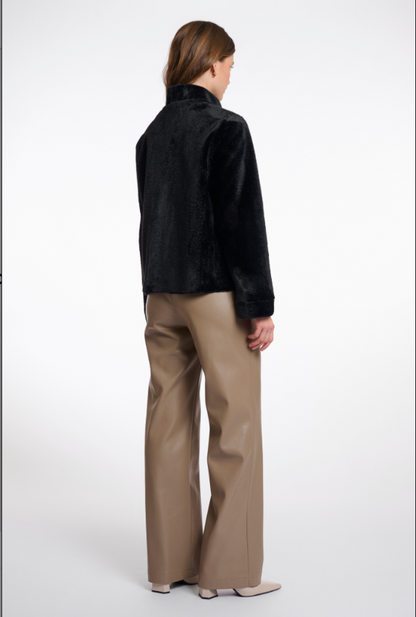 Rino&Pelle Black Short Faux Fur Jakcet