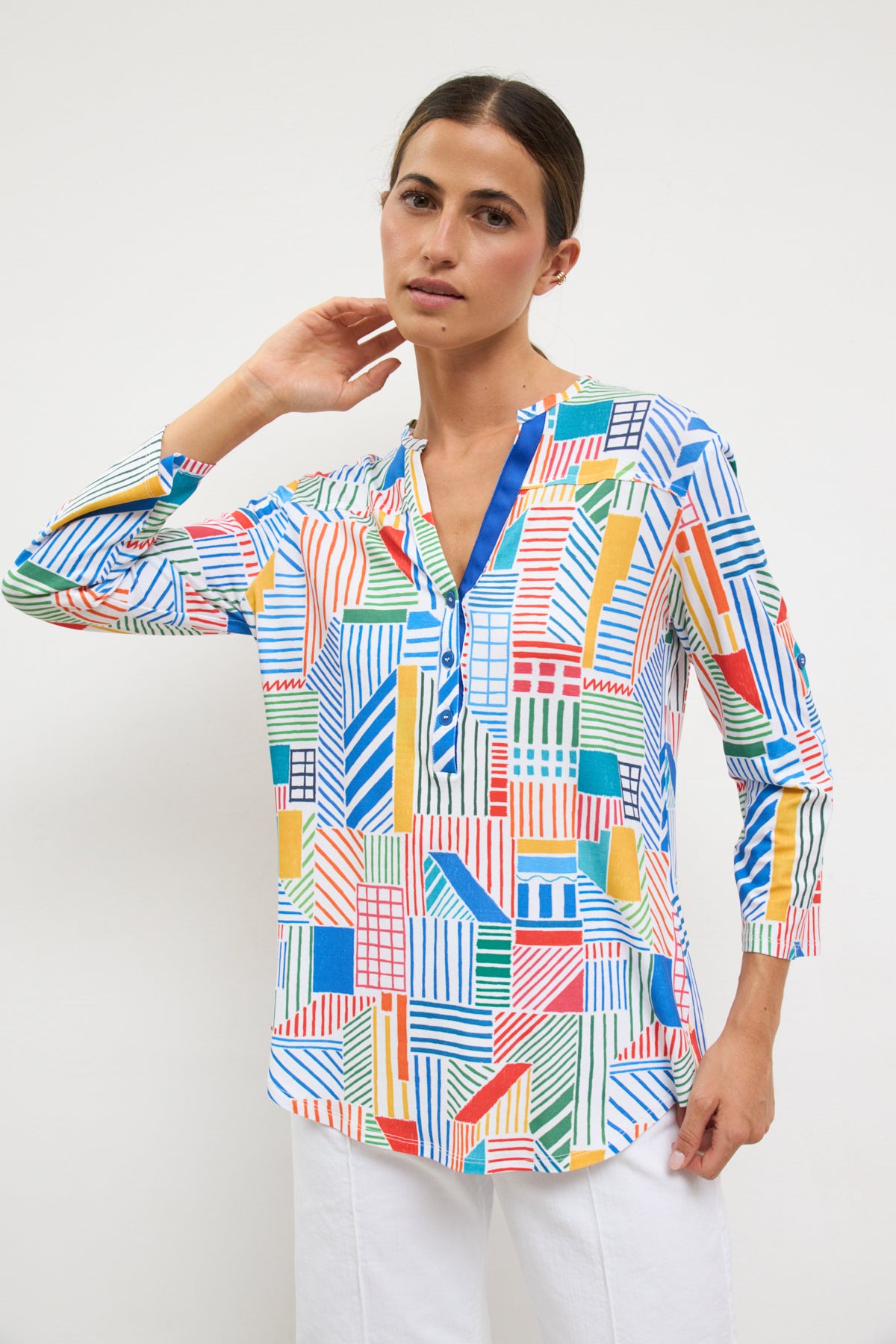 TINTA Merve Multicoloured Stripe Blouse