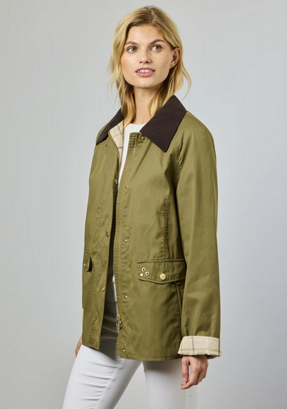 JUNGE Olive Green Natasja Wax Jacket