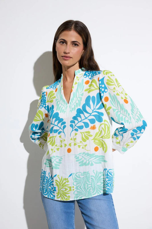 TINTA Green Neila V-Neck Blouse