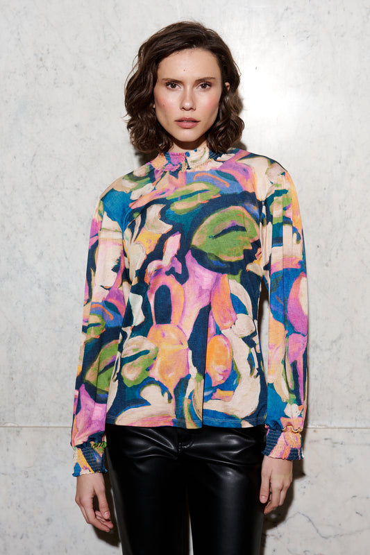 TINTA Pelayo Abstract Print Top