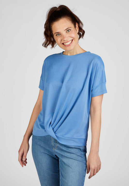 RABE Tie Front Sky Blue Jersey T-Shirt