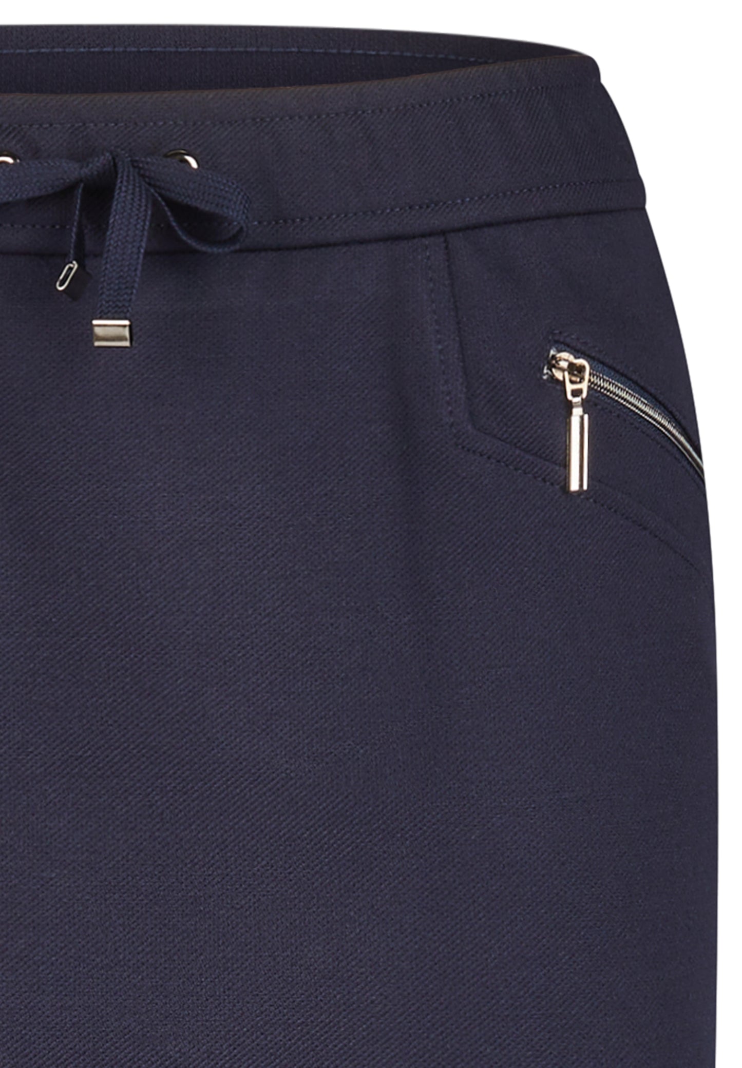 RABE Navy Straight Zip Detail Skirt