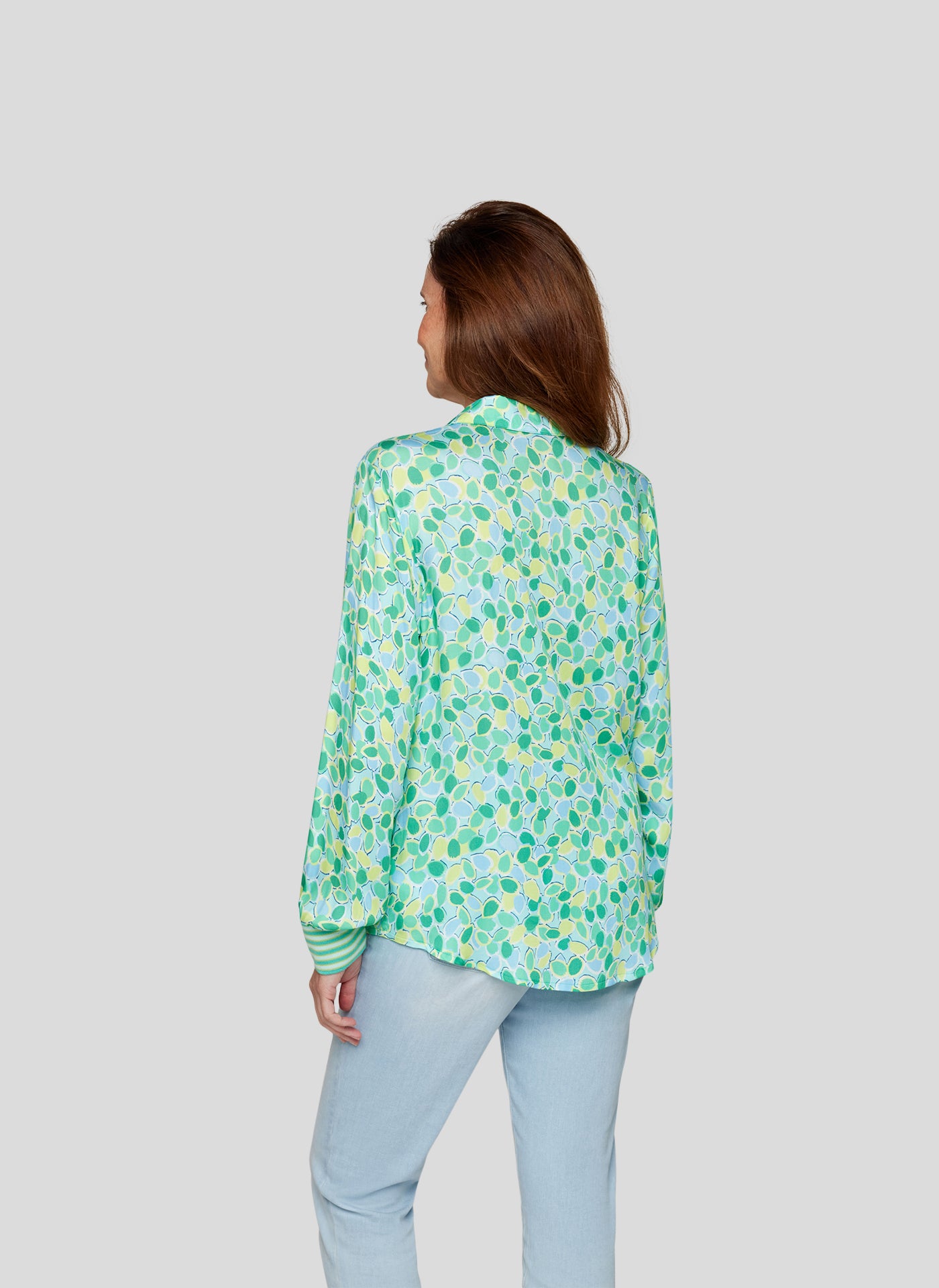 RABE Green Spot Print Blouse