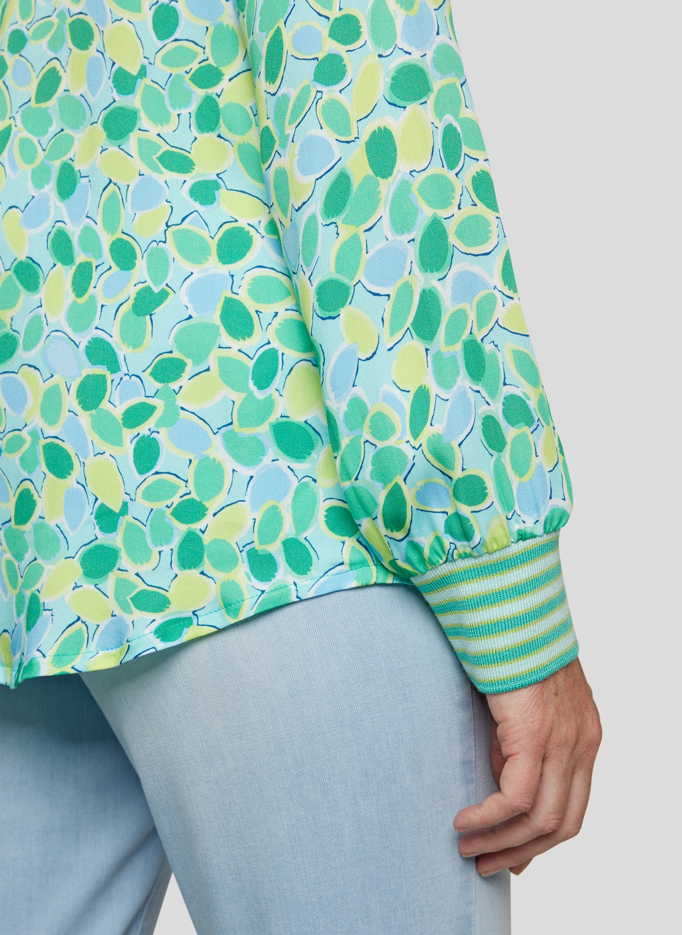 RABE Green Spot Print Blouse