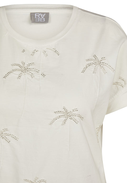 RABE Cream Embellished Top