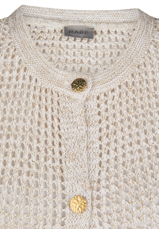 RABE Metallic Short Sleeve Cardigan