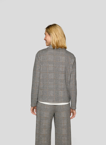 RABE Grey Puppytooth Check Top