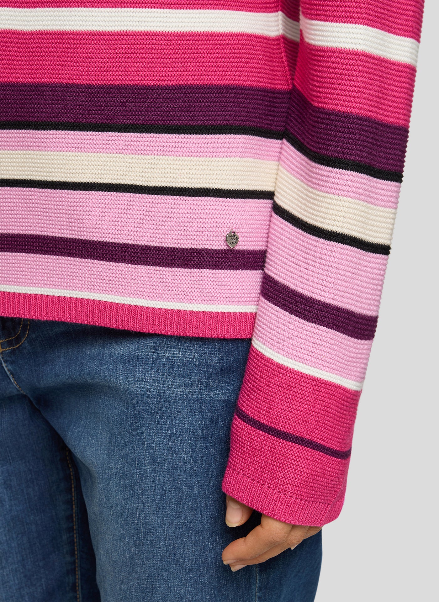 RABE Pink Stripe Knit Jumper