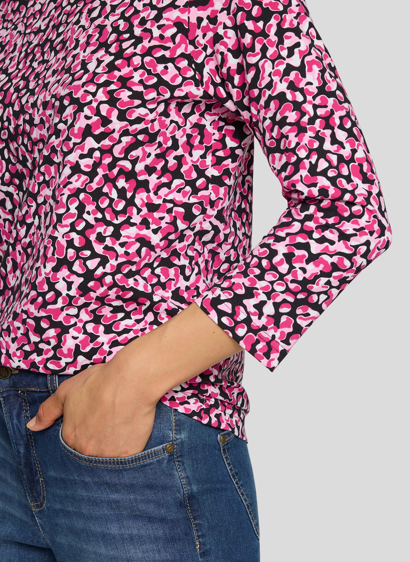 RABE Pink Speckled Jersey Top