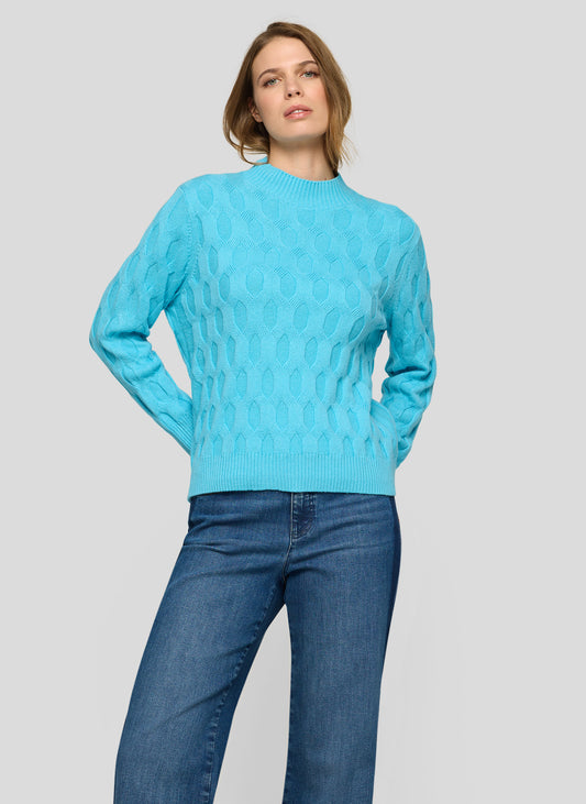 RABE Turquoise Cable Knit Jumper