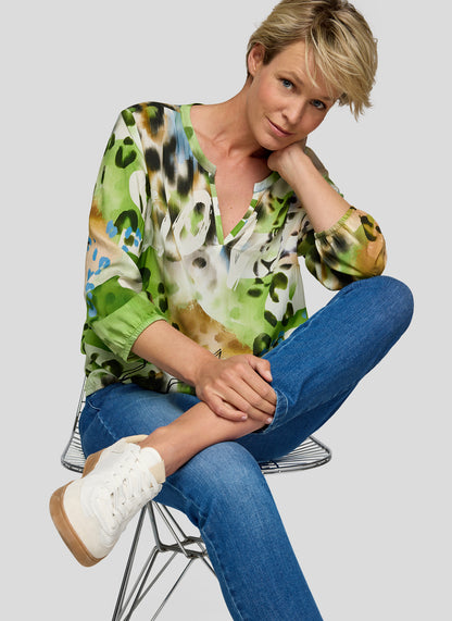RABE Green Leo Printed Blouse