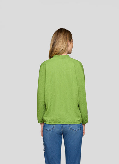 RABE Textured Green Blouse