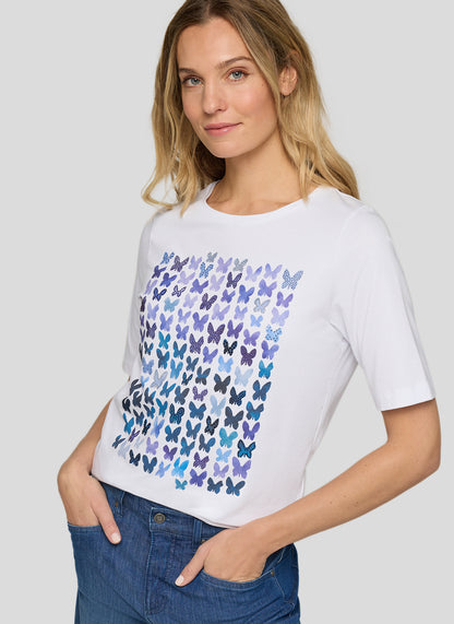 RABE Blue and Lilac Butterfly T-Shirt
