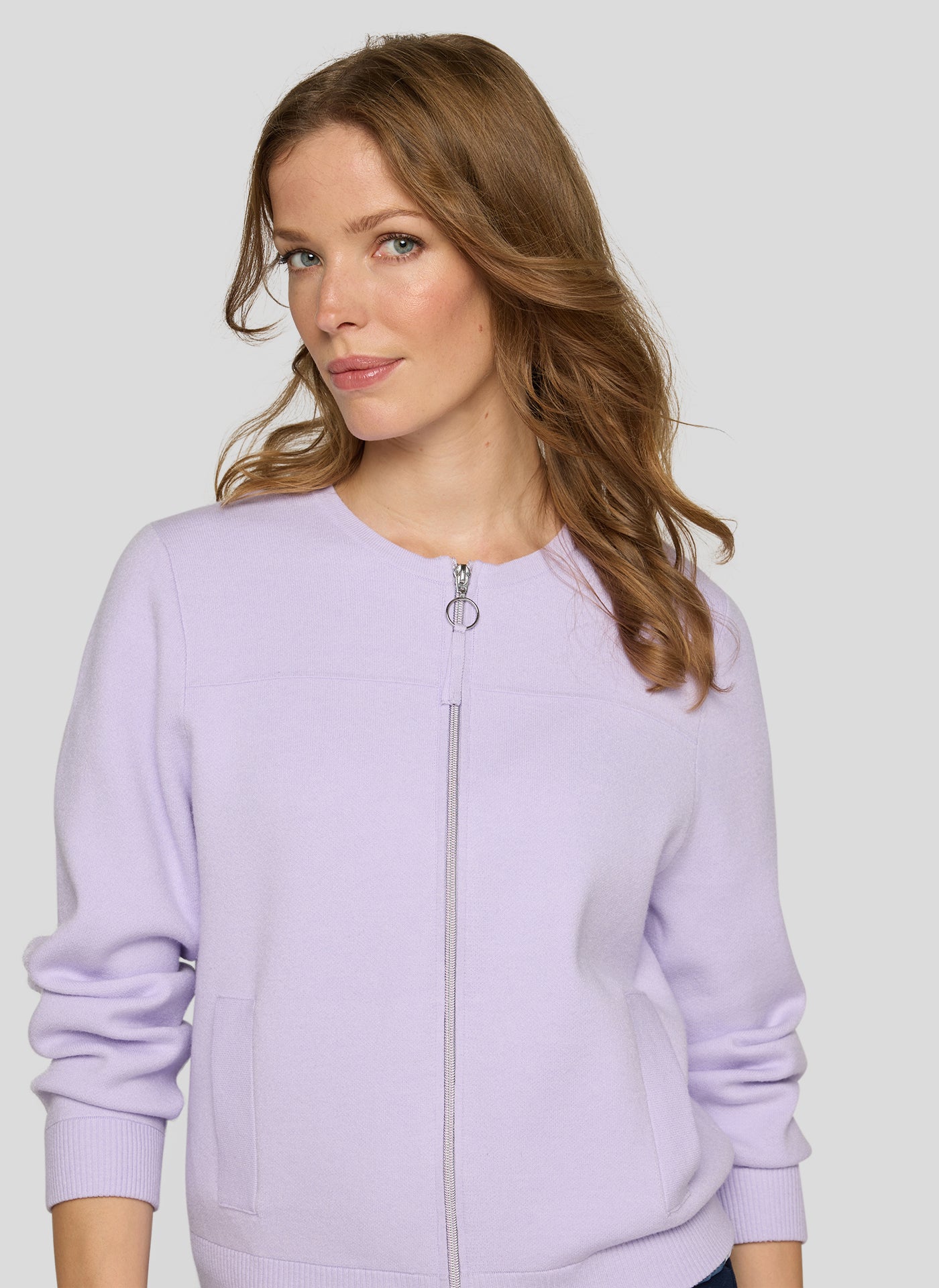 RABE Lilac Zip Up Cardigan