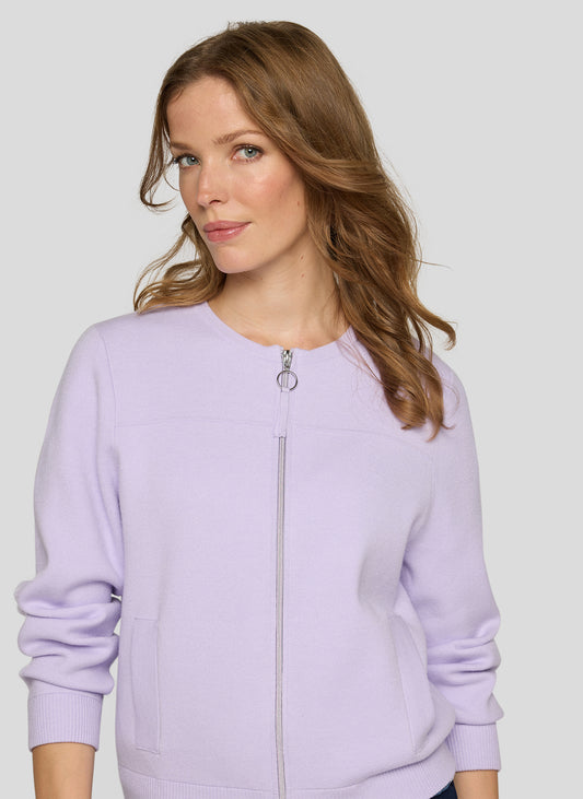 RABE Lilac Zip Up Cardigan