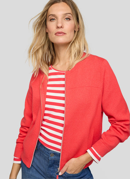 RABE Vermillion Zip Up Cardigan