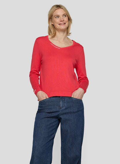 RABE Vermillion V-neck Jumper