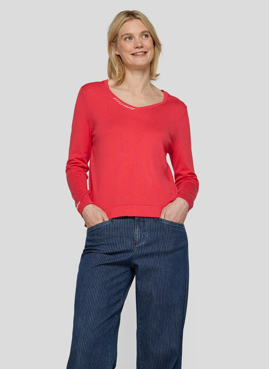 RABE Vermillion V-neck Jumper