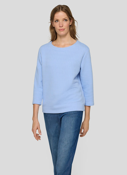 RABE Pale Blue Embossed Relaxed Jumper