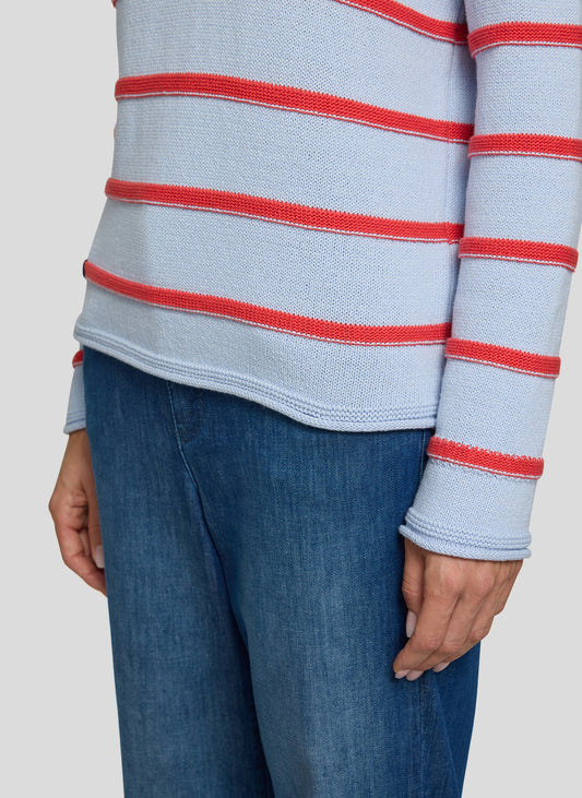 RABE Vermillion Stripe Blue Knit
