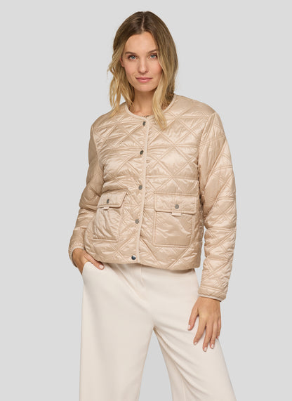 RABE Gold Quilted Button Up Jacket