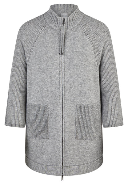 RABE LonglIne Grey Knit Jacket